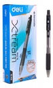 Bolígrafo negro Extra Suave retráctil c/grip Xtreme-Deli *UMV-1 caja de 12und*