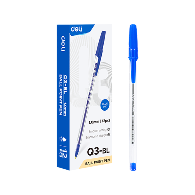 Bolígrafo Punta de Bala 1.0mm Azul Deli *UMV-1 caja de 12und*