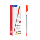 Bolígrafo Punta de Bala 1.0mm Rojo Con Tapa Deli *UMV-1 caja de 12und*