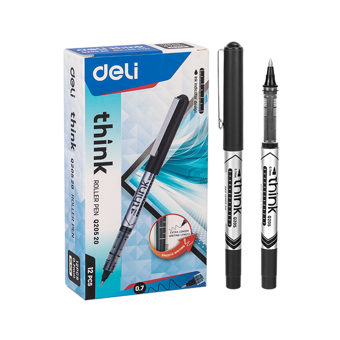 Bolígrafo Roller 0.7mm Negro Think Deli *UMV-1 caja de 12und*