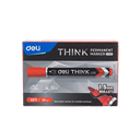 Marcador Permanente Deli THINK 1.5mm Tinta Roja Caja x 12und *UMV-1 caja de 12 und*