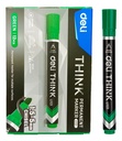 Marcador Permanente verde p/biselada Think-Deli *UMV-1 caja de 12 und*