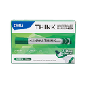 Marcador para Pizarra Blanca Deli Think Punta Redonda 2.0 mm Tinta Verde *UMV-1 caja de 12und*