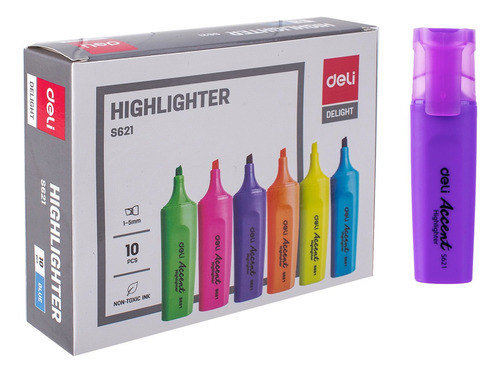 Resaltador Morado p/biselada Accent-Deli *UMV-1 caja de 10und*