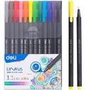Marcador punta fina Deli estuche 12 colores *UMV-12 estuches*