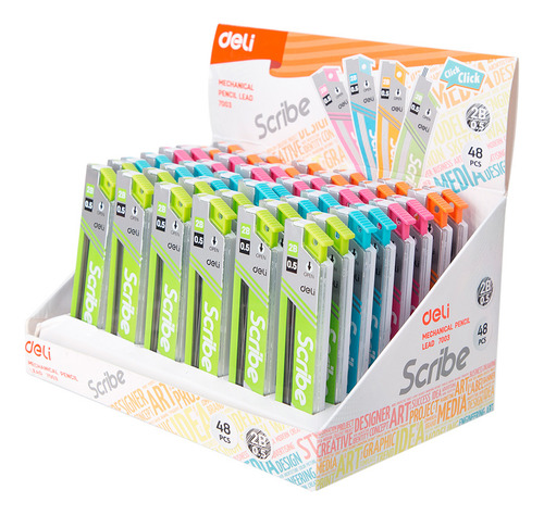 Minas 0.5mm 2B Scribe-Deli 20 minas *UMV-1 Display 48und*