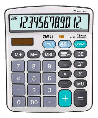 Calculadora 12 dígitos y 120 pasos Deli *UMV-1und*