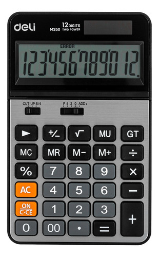 Calculadora 12 dígitos negro Deli *UMV-1und*