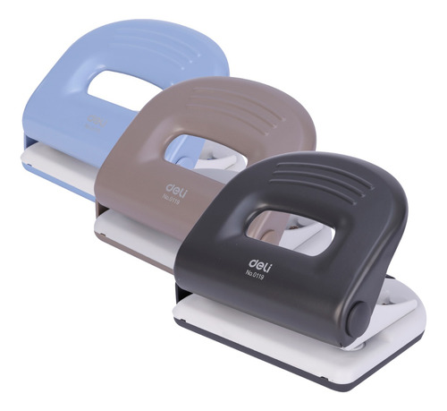 Perforador metálico Deli 25pág. 2 huecos Φ6mm surtido *UMV-1und*