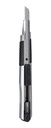 Exacto metálico 13 hojillas acero SK5 Deli c/sistema de lock *UMV-Inner de 12und*