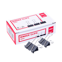 Clips Binder Deli 25 mm #4 Color Negro (Caja x 12 Unidades) *UMV-1 Caja*
