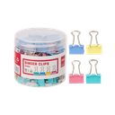 Clips Binder Deli 15 mm en Tubo (60 pcs) Colores Surtidos *UMV-1 tarro*