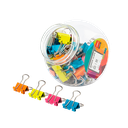 Clips Binder Deli 15mm #6 en Tubo (50 pcs) Colores Surtidos *UMV-1 tarro*