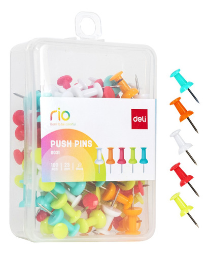 Tachuela 23mm #1 Deli caja plástica 100und *UMV-Inner 12 cajas*