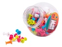 Tachuela 23mm 1" Deli tarro 100und colores surtidos *UMV-1 tarro*