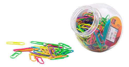 Clip de colores #3 29mm Deli tarro de 200und *UMV-Inner 12 tarros*