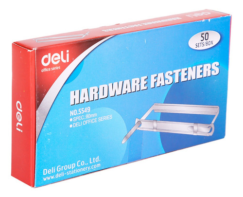 Ganchos de Metálicos p/carpeta 80mm Deli *UMV-1 caja de 50ganchos*