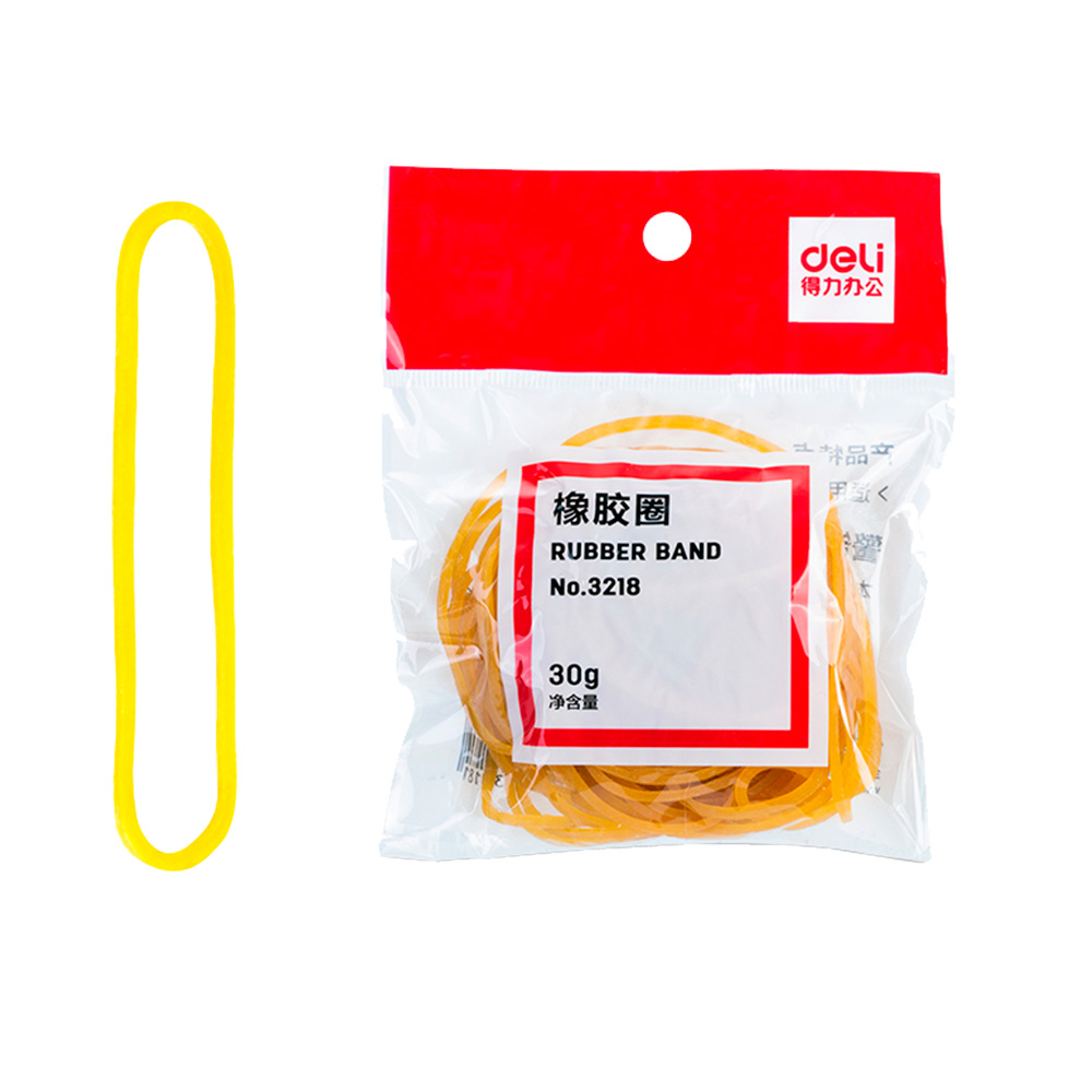 Ligas amarillas 70mm bolsa 30g Deli *UMV-32 bolsas*