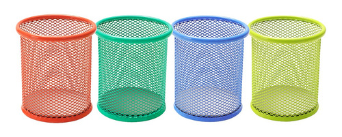 Portalápices Metálico Cilíndrico (91x98 mm) Deli - Colores Surtidos *UMV-1 und*