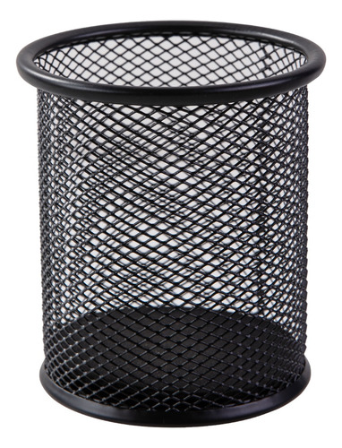 Portalápices Metálico Cilíndrico (91x98 mm) Deli - Color Negro *UMV-1und*