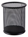 Portalápices de malla metálica negra Deli φ91×98mm *UMV-1und*