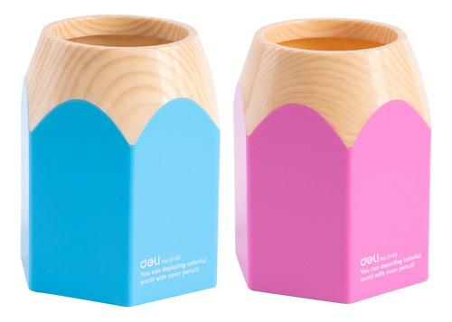 Portalápices plástico Deli 87x76x104mm*UMV-2und surtidas*
