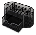 Organizador de Escritorio malla metálica negro Deli 220×112×104mm *UMV-1und*