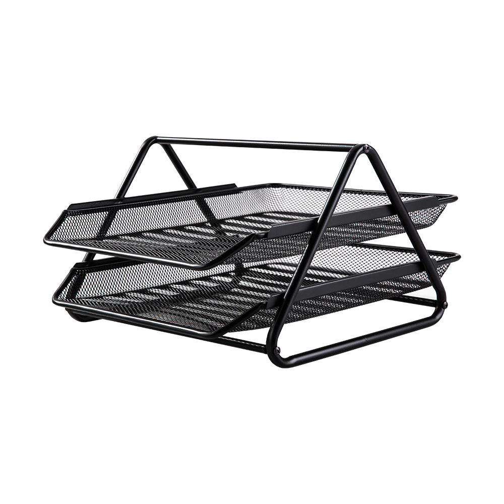 Bandeja Organizadora De Archivos 2 Niveles Negro Deli *UMV-1und*