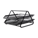 Bandeja Organizadora De Archivos 2 Niveles Negro Deli *UMV-1und*