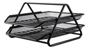 Bandeja Organizadora De Archivos 2 Niveles Negro Deli *UMV-1und*