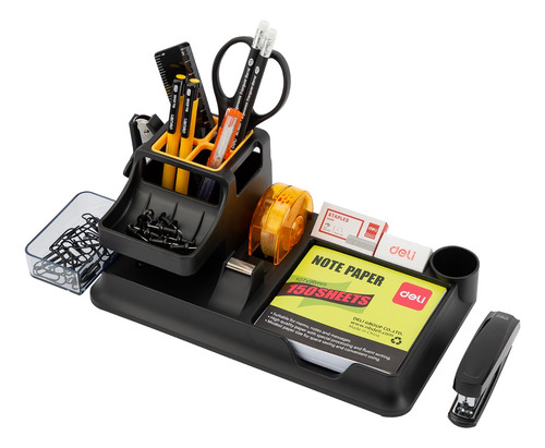 Set de Material de Oficina negro Deli 17 artículos *UMV-1set*