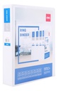 Carpeta  de 2 Aros Deli A4 ancho 1.5'' c/blanco *UMV-1 und*