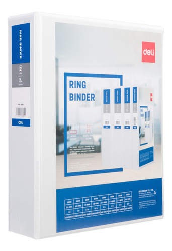 Carpeta de 2 Aros Deli A4 ancho 2'' c/blanco *UMV-1 und*