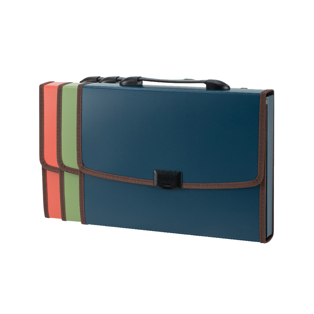 Carpeta Plástica Expandible A4 de 7 Bolsillos - Colores Surtidos Deli *UMV-1 und*