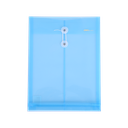 Sobre Plástico Azul Deli A4 Transparente con Botón Broche (Capacidad 300 Hojas, 0.16 mm) *UMV-Pack de 12 und*