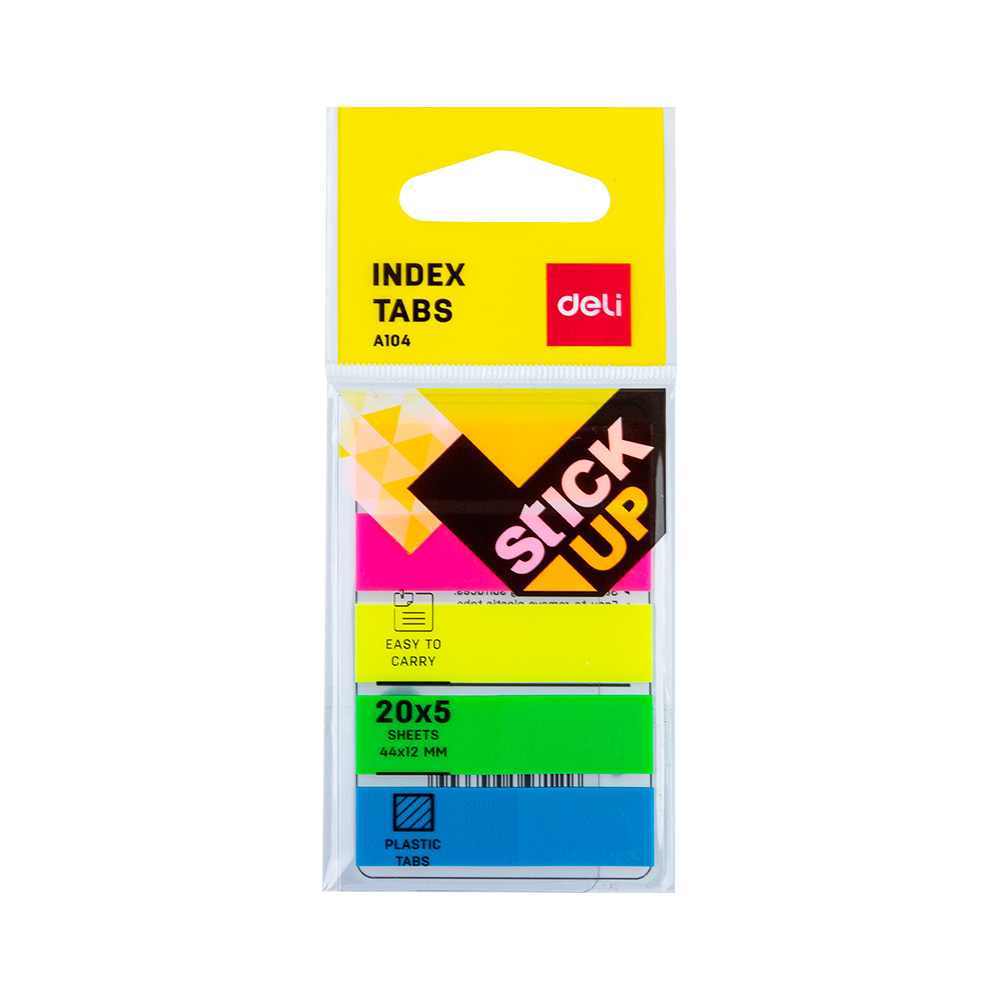 Notas Adhesivas Banderitas Deli 44x12mm *UMV-Inner de 24packs*