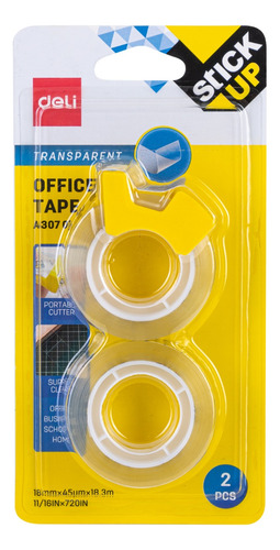 Cinta Adhesiva Transparente Deli 18mmx20m *UMV-8 blisters*