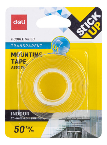 Cinta Multipropósito Transparente Deli 25.4mm*1.5m *UMV-1 und*