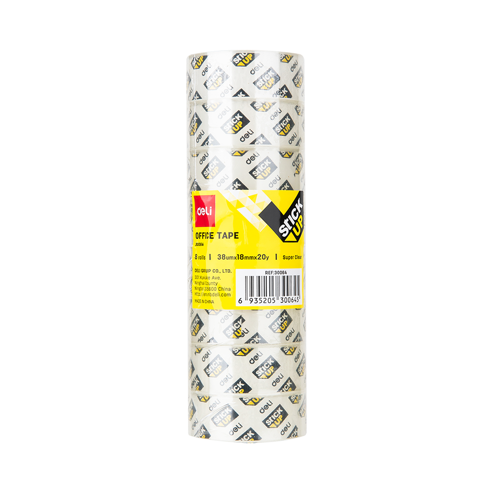 Cinta Adhesiva Transparente Deli 18mmx18m *UMV-1 tubo de 8 cintas*