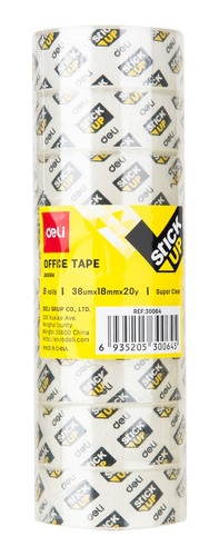 Cinta Adhesiva Transparente Deli 18mmx18m *UMV-5 tub de 8 cintas*