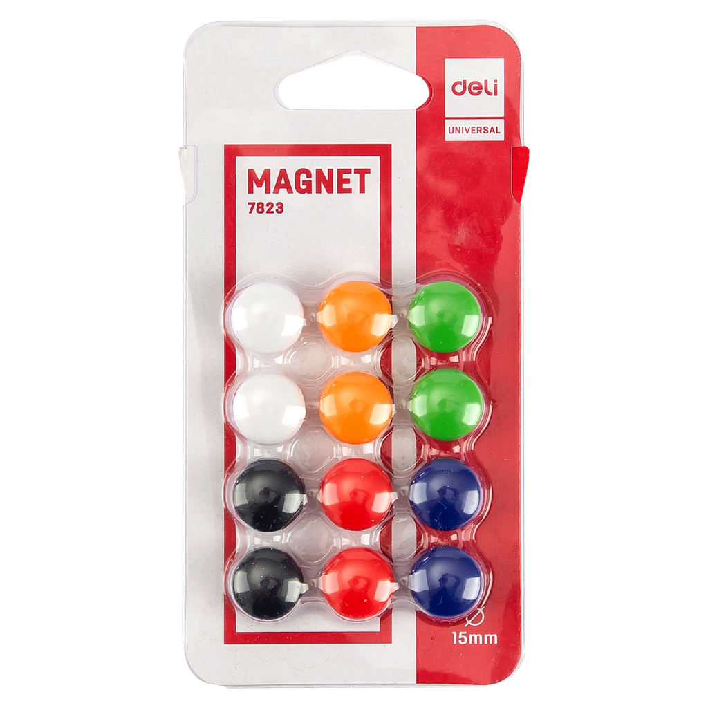Pin Magnético para pizarras Deli blister de 12 pines *UMV-1 blister*