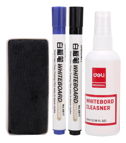 Kit Marcador + Borrador + Limpiador de pizarra Deli *UMV-3kits*