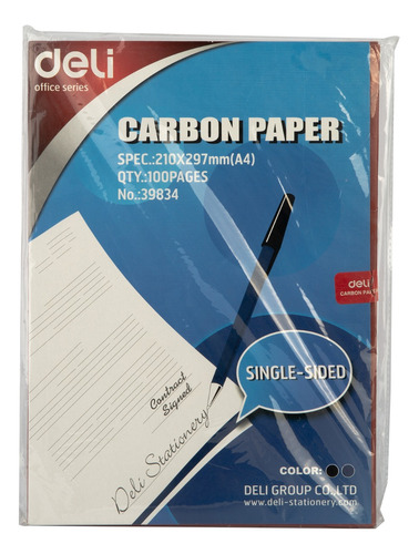 Papel Carbón A4 paquete de 100 hojas  Deli *UMV-1 paquete*