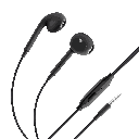 Audífonos manos libres alámbricos Steren  con control de volumen negros