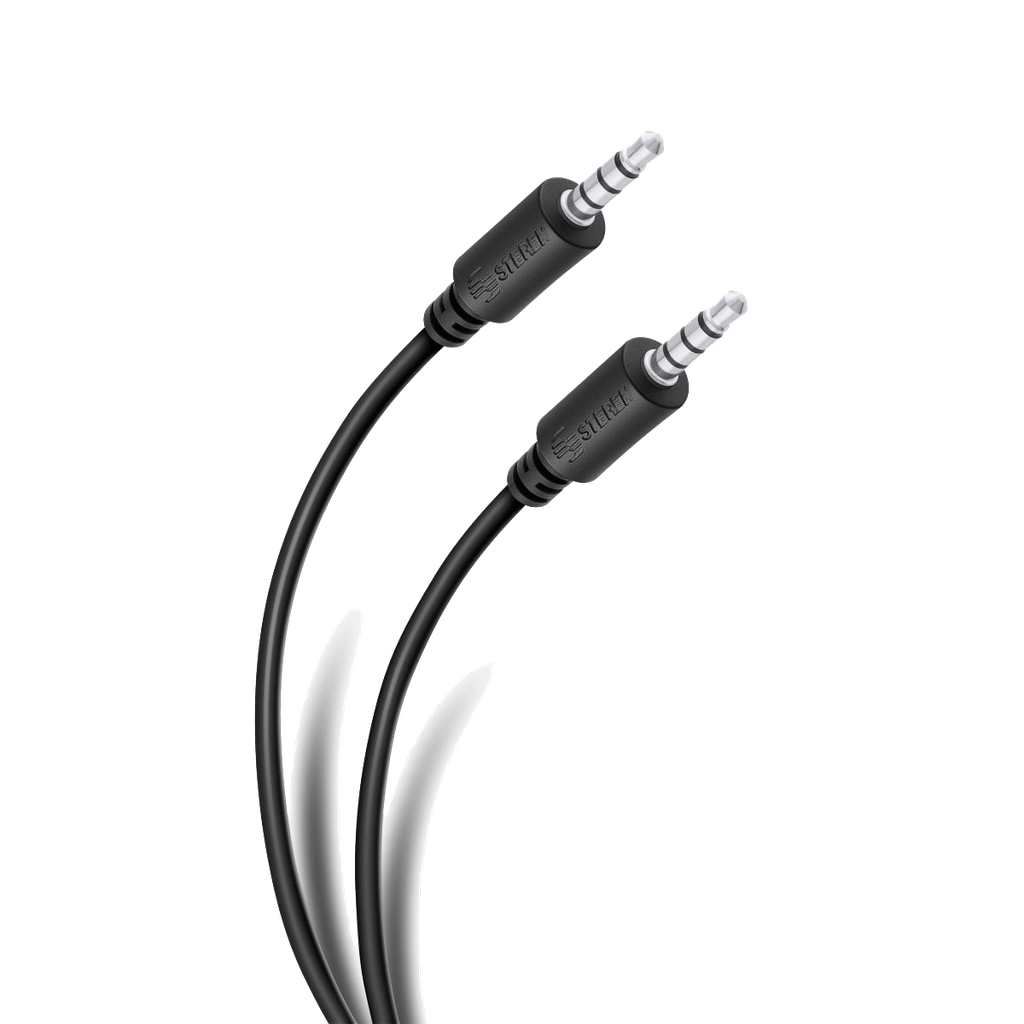Cable de audio auxiliar Steren 3.5 mm plug a plug de 1.8m