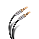 Cable de audio auxiliar Steren 3.5 mm plug a plug de 90 cm ultradelgado y conectores reforzados estéreo