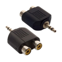 Adaptador convertidor Steren plug 3.5mm macho a RCA hembra (5 und)