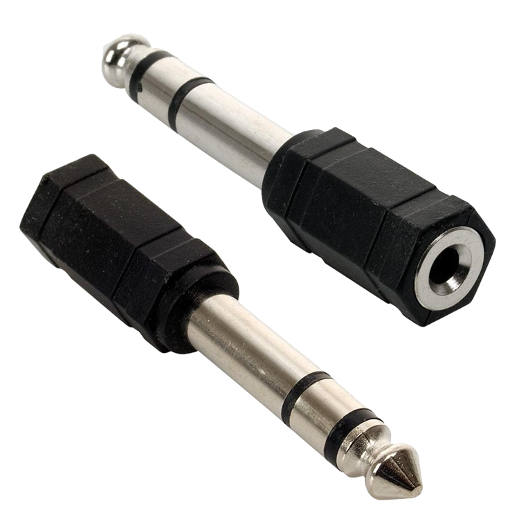Adaptador convertidor Steren plug 6.3 mm a jack 3.5 mm