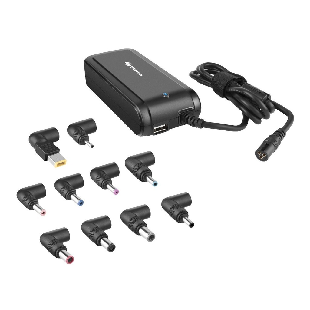 Cargador para laptop universal 90W Steren con 10 conectores