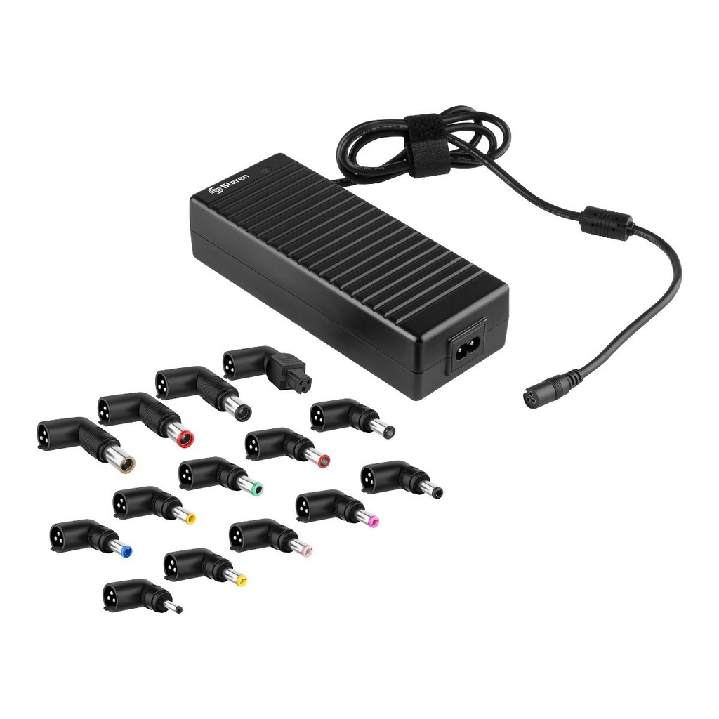 Cargador para laptop universal 120W Steren con 14 conectores
